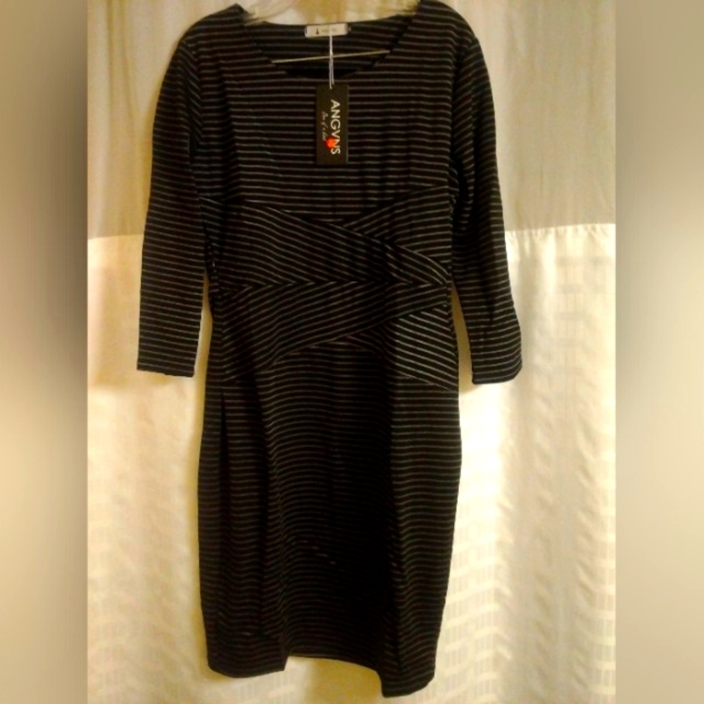 Black and grey striped dress